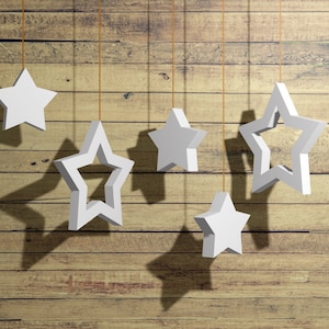 Papercraft Star, Star on the wall, 3D stars, Christmas stars, Flake of snow, Snowflake, Christmas decor, DIY Star, Wall decor, Holiday decor