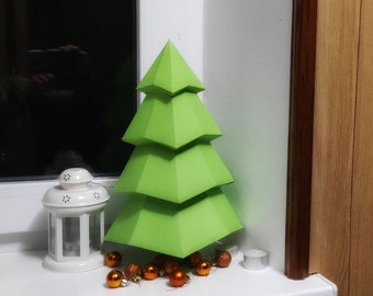 Papercraft Christmas Tree, Tree For a Gift, New Year Gift, Papercraft Tree, Origami Tree, Christmas Party