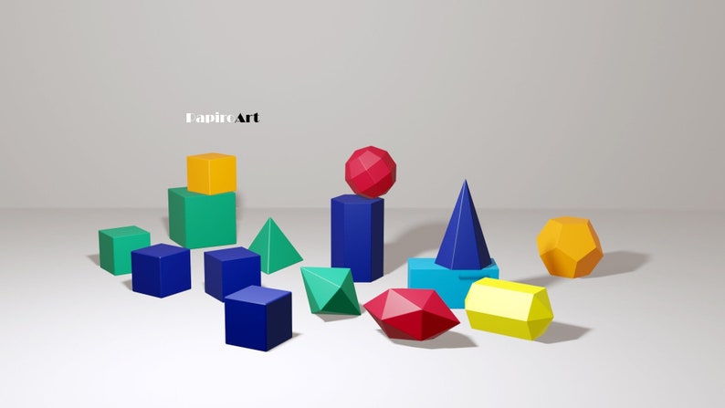 Geometrische Figur Papercraft, 12 Typen, 3D, DIY, Training Templates Bild 4