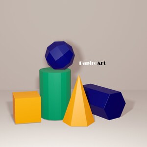 Geometrische Figur Papercraft, 12 Typen, 3D, DIY, Training Templates Bild 7