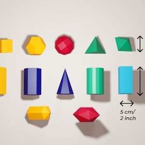 Geometrische Figur Papercraft, 12 Typen, 3D, DIY, Training Templates Bild 2