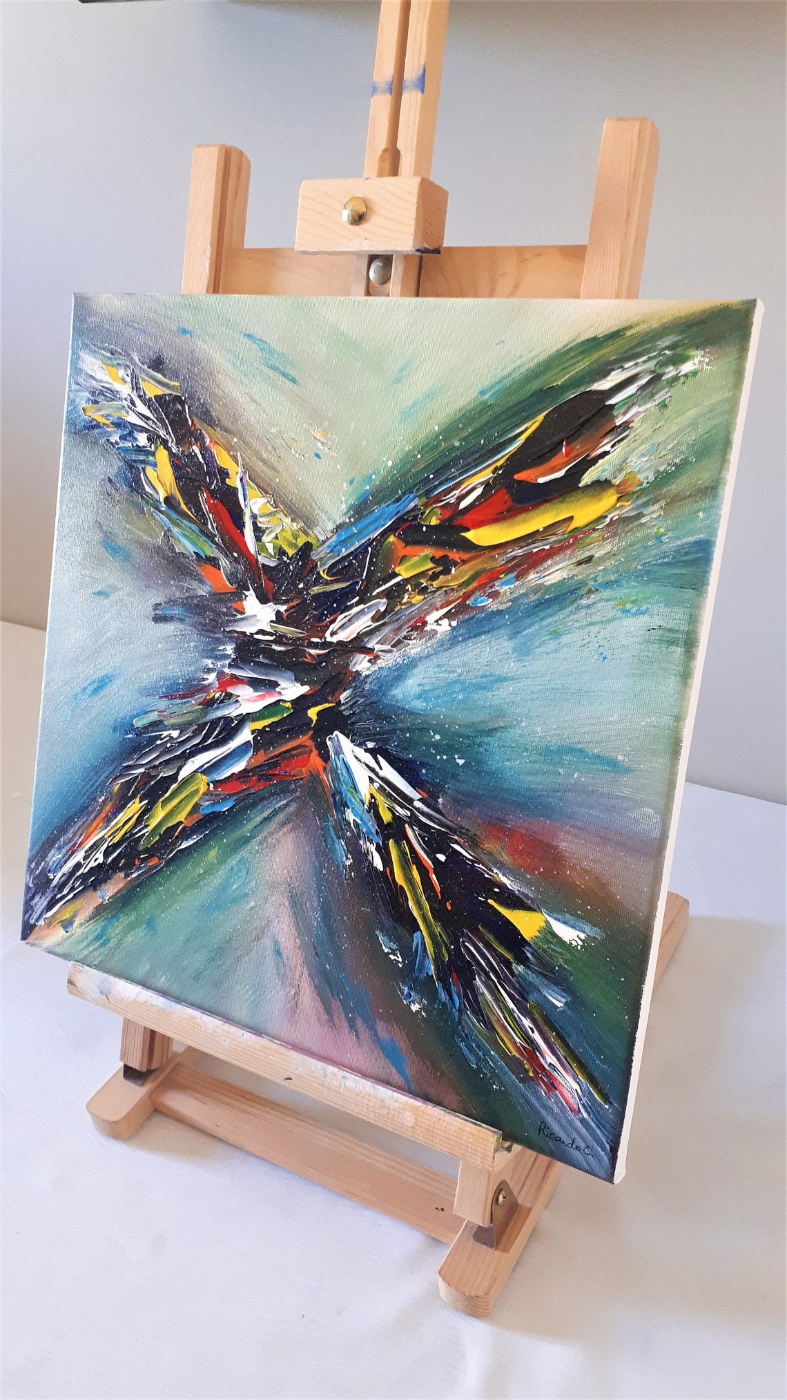 Paint canvas abstraite_10 40X40 cm Etsy