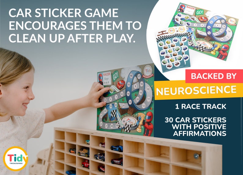 Wood Toy Car Storage Organizer Holds 48 Diecast Cars Etsy