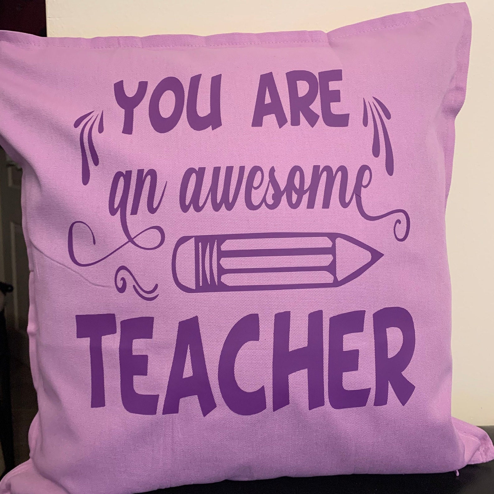Awesome teacher Pillow & inner 50 x50 cm Etsy