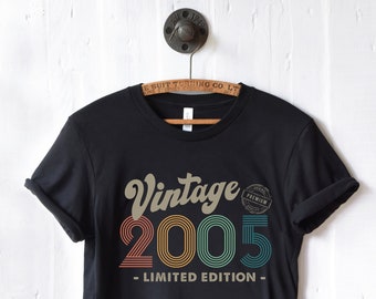 18th Birthday Shirt | Vintage 2005 T Shirt | 18th Birthday Gift For Friend | 18th Party Tshirt | Retro 2005 Shirt | Son Daughter Birthday