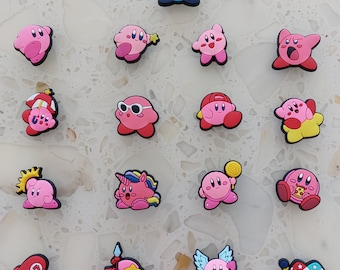 Kirby Inspired Shoe Charms | Bracelet Charms | Crocs Accessories | Shoe Clip | Wristband Charms