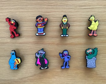 Cute Sesame Street Inspired Kids Crocs Shoe Charms | Bracelet Charms | Wristband Charms | Shoe Clips