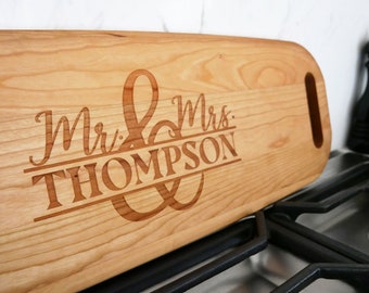 Personalized Wedding Gift - Unique Wedding Gift Idea - Custom Serving, Cheese, Charcuterie Board - Best Wedding Gift for Couple - Mr Mrs