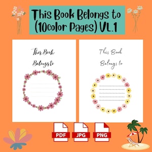 This Book Belongs to(10color Pages) VL.1