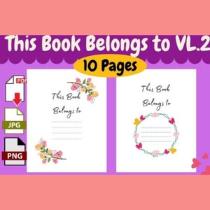 This Book Belongs to(10color Pages) VL.2