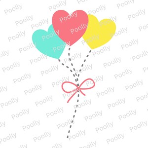 Balloon hearts SVG file