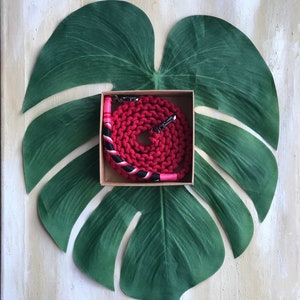 Red Macrame Shoulder Crossbody Phone Case Strap, Phone Case Lanyard