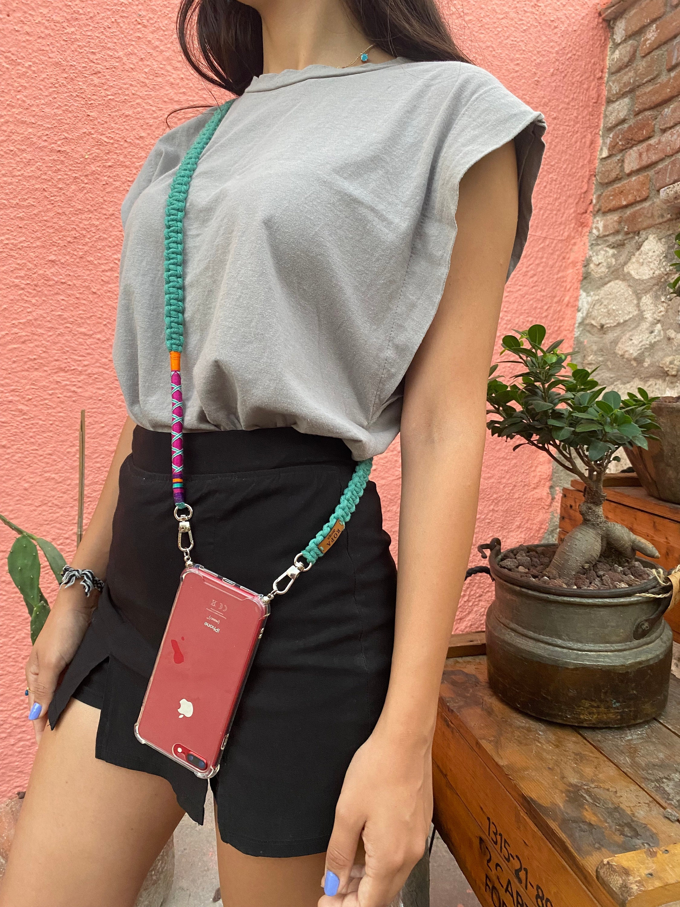 Crossbody Phone Case Strap and Phone Lanyard Necklace Cord Strap Primary  color: Green