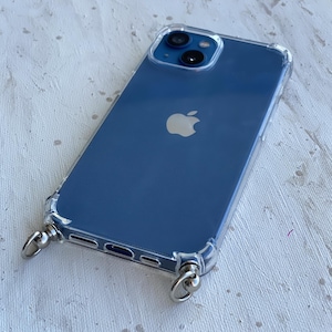 Étui transparent pour iPhone, bandoulière, bandoulière réglable amovible, compatible