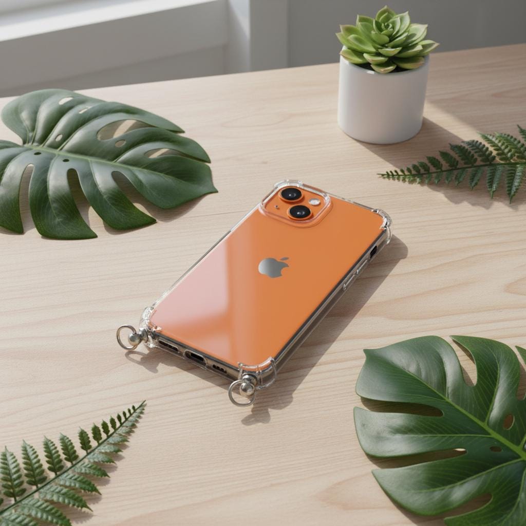 Clear iPhone Case With Strap Loops – Crossbody Phone Case, Lanyard ...
