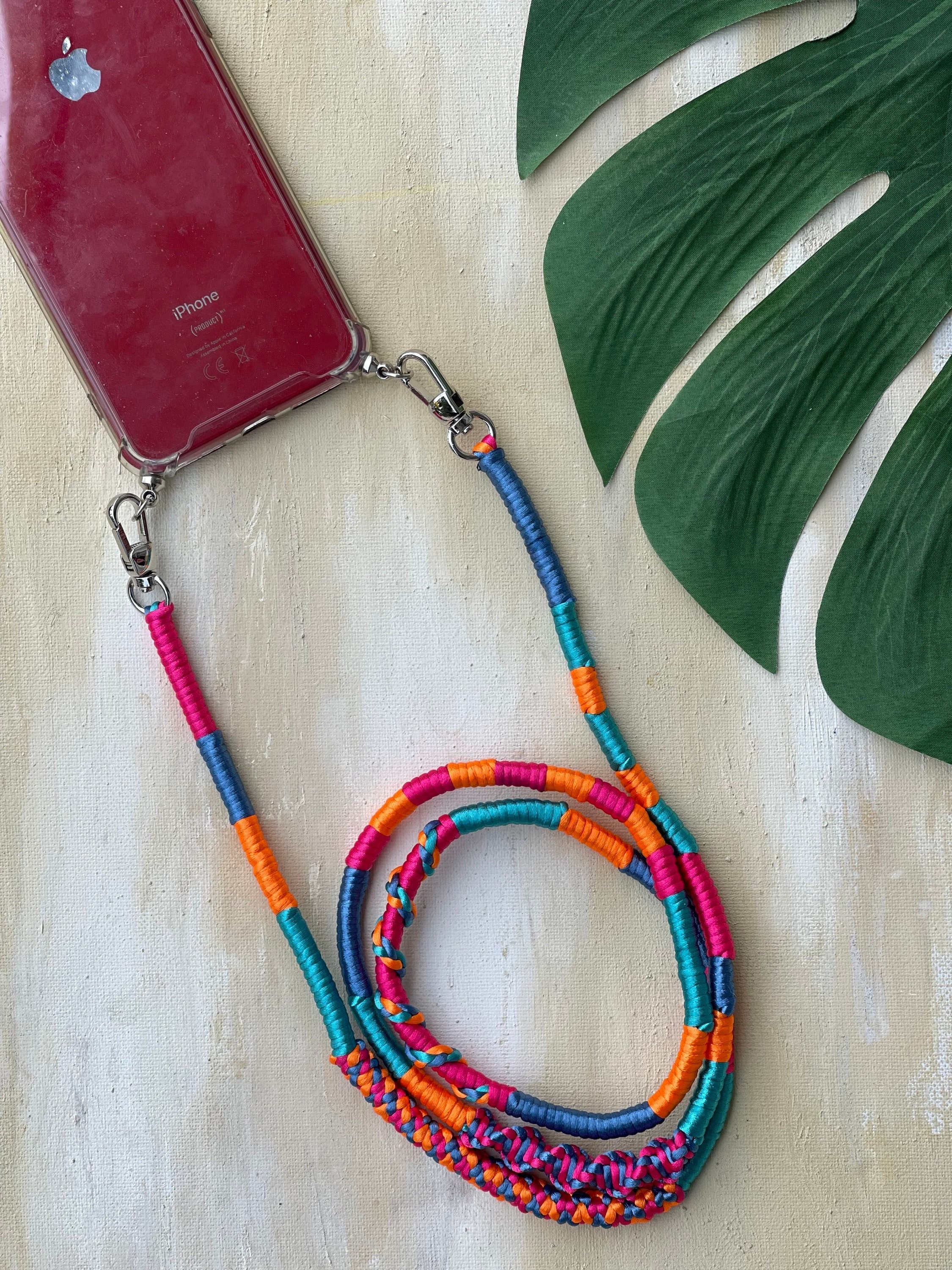 Neon Pink Orange Shiny Satin Mobile Phone Lanyard Cord Straps - Etsy