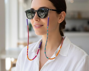 Multicolor Sunglass Strap Holder, Glass Cord Rope Holder