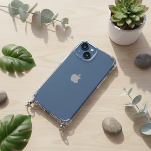 Clear iPhone Case with Strap Loops – Crossbody Phone Case, Lanyard & Chain Compatible