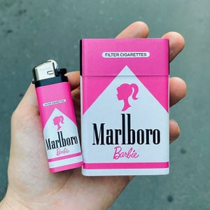 Barbiie Pink Marlbora Cigarette Box, Barbie world, lighter