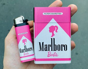 Barbiie Pink Marlbora Cigarette Box, Barbie world, lighter