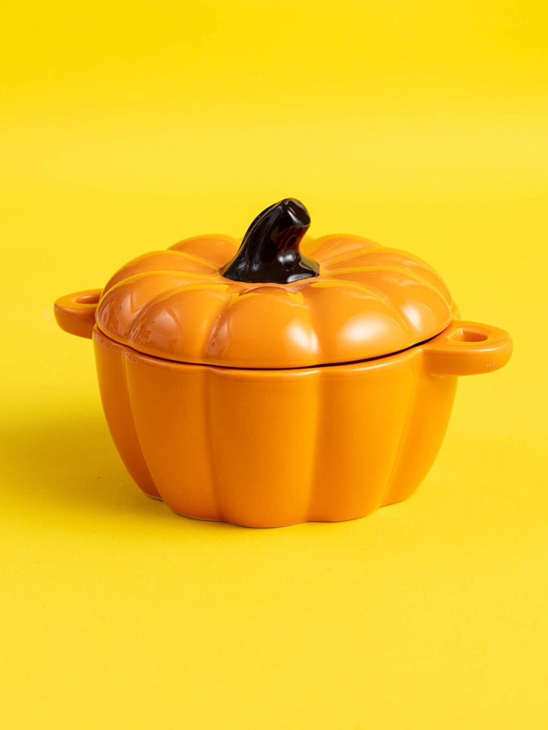 Pumpkin Shaped Ceramic Bowl With Lid 6x6x5 Cm Pumpkin Bowl Etsy