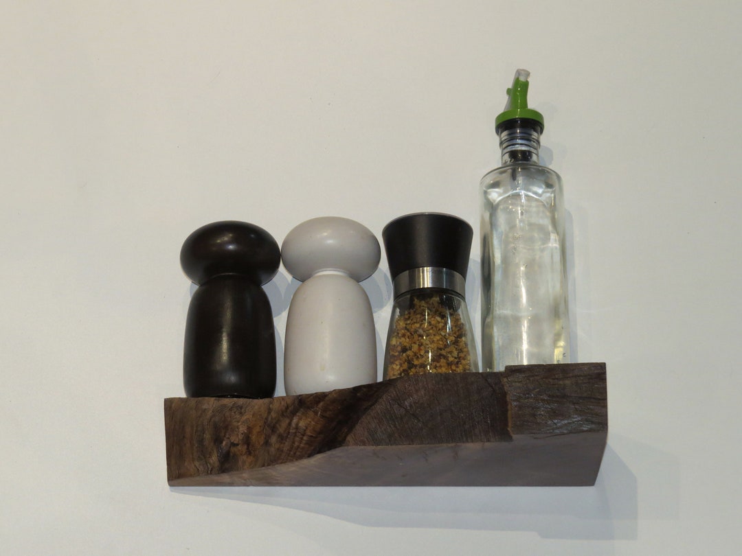 Black Walnut Floating Shelf Live Edge Black Walnut Shelf Etsy