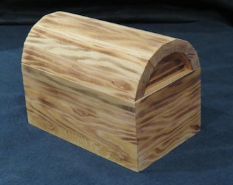 Treasure Chest, Rustic Douglas Fir small chest, Charred Wood Box