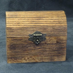 Cofre del tesoro, cofre del tesoro pequeño de roble rojo, caja, cofre del tesoro con pestillo