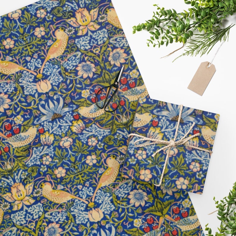 William Morris Wrapping Paper Unisex Floral Wrapping Paper Etsy