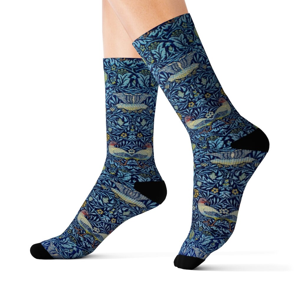 William Morris Socks, William Morris Print Sublimation Socks, Floral ...