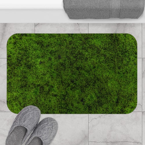 Green Moss Bath Mat Etsy