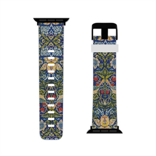 Blue Watch Band for Apple Watch, William Morris Strawberry Apple Watch Accessories