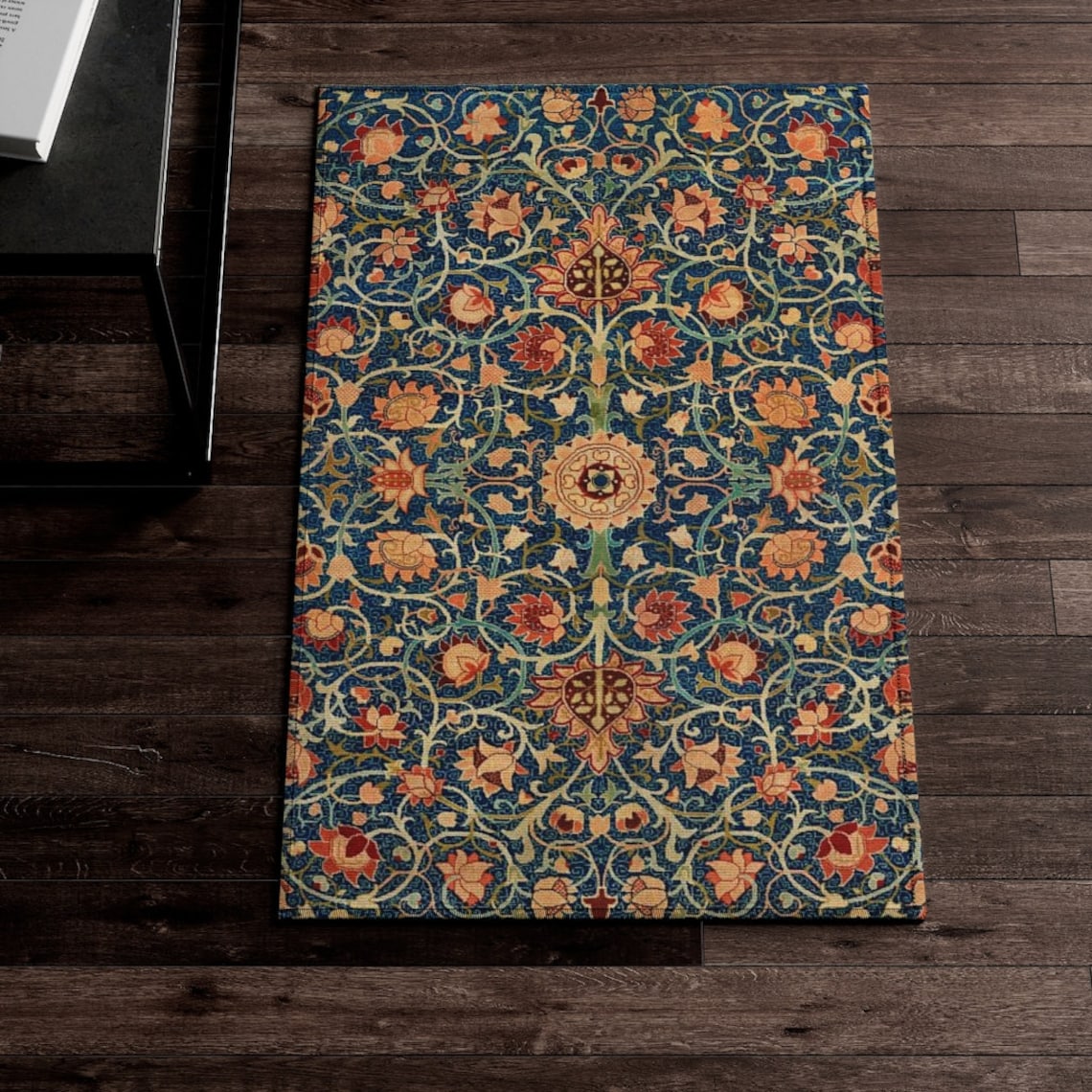William Morris Rug Colorful Area Rug Flower Kaws Rug Living Etsy