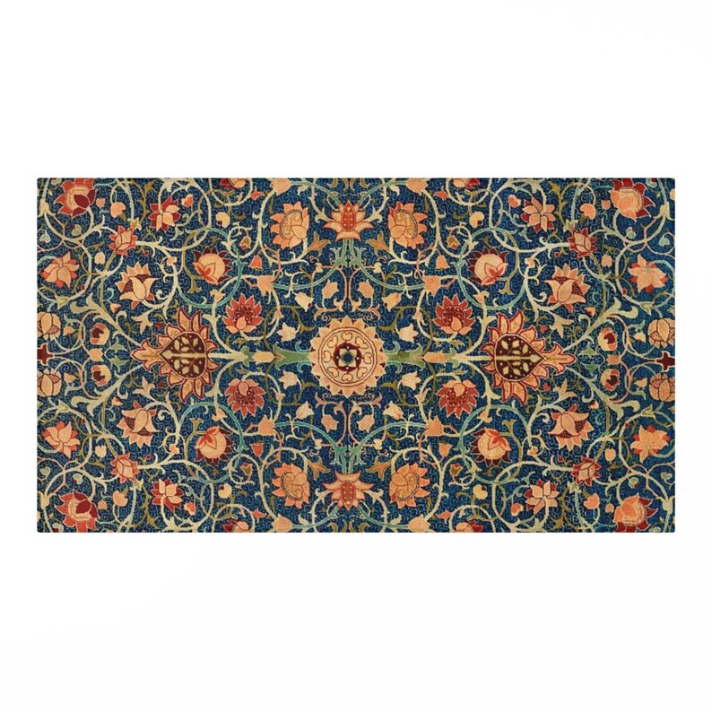 William Morris Rug Colorful Area Rug Flower Kaws Rug Living Etsy
