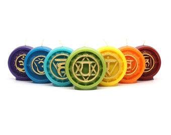 Handgemaakte chakrakaarsen: yoga-meditatiedecor, cadeau