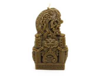 Modi God candle Scandinavian decor statue Unique design Home Décor Gift candle Figure Religious Ritual candle Viking Valhalla Runes