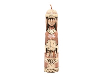 Eir God candle Scandinavian statue Unique design Home Décor Gift candle Figure Religious Ritual candle Viking Valhalla Runes Healing candle