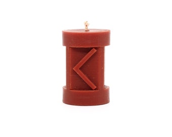 Kano Rune Pillar candle Northern runes Scandinavian art statue Unique design Home Décor Gift Religious Spiritual Ritual candle Viking