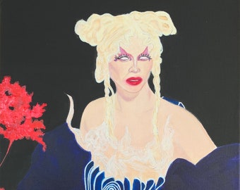 Bimini Bon Boulash Original Painting Drag Race Fanart LGBTQ