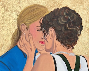The Haunting of Bly Manor Original Acrylic Painting &#39;Poppins&#39; Sapphic Fanart