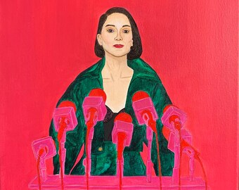 St. Vincent Original Painting - MASSEDUCTION
