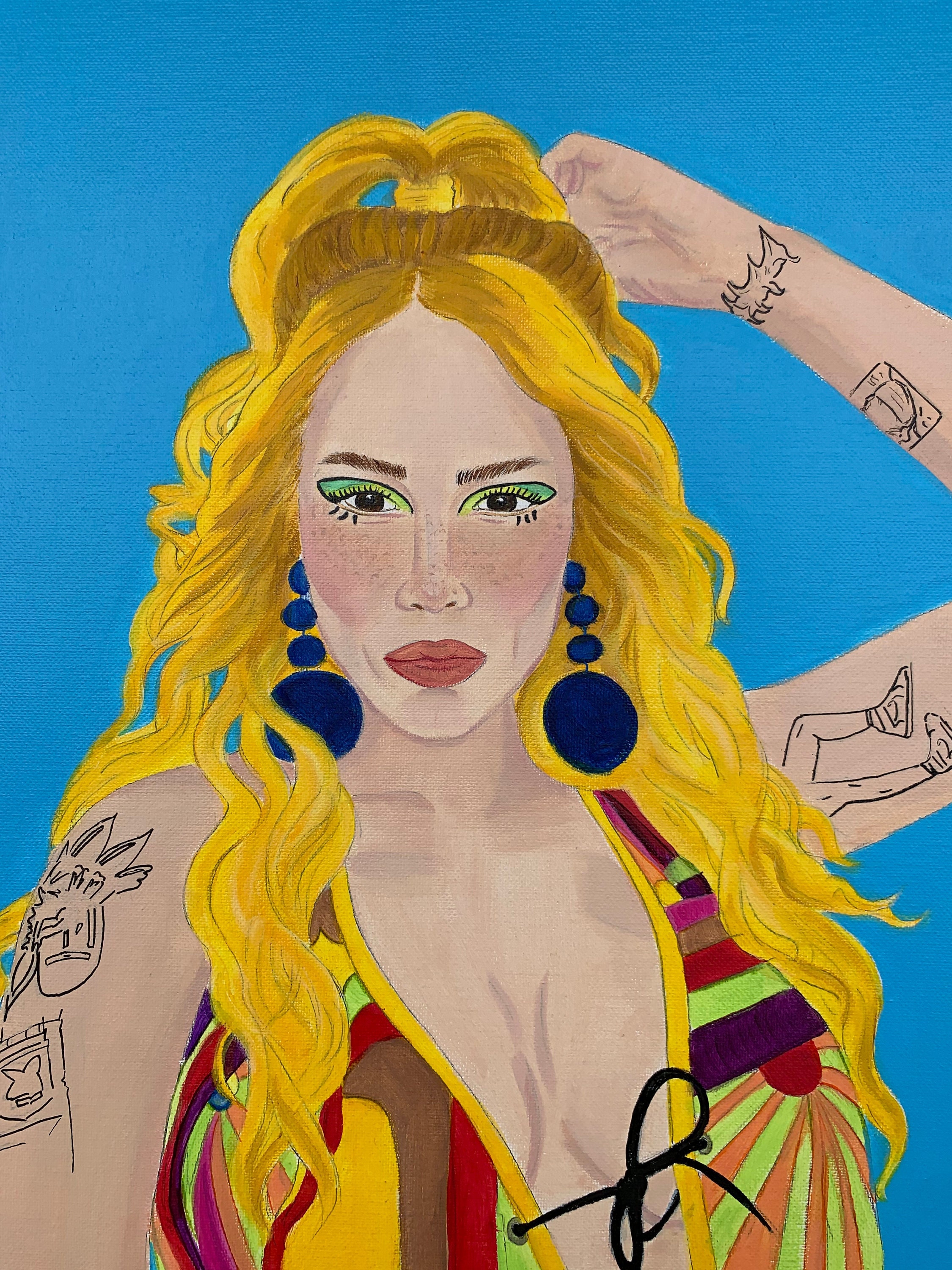 Halsey Original Gemälde - About-Face