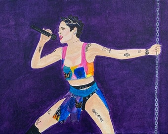 Halsey Original Painting - Manic Tour