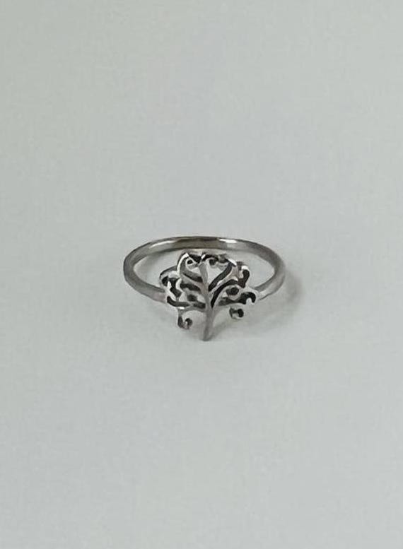 Anillo del árbol de la vida, anillo delicado, anillo minimalista