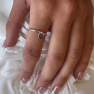 Love Charm, Charm Ring Dangle, Sterling Silver Ring, Charm Ring, Sterling Silver Ring, Love Ring, Love Charm, Anniversary Gift, Gift For Her