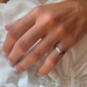 Chevron Ring, Sterling Silver Chevron Ring, Sterling Silver Ring, Ring, Silver Ring, Silver Chevron Ring, Gift For Her