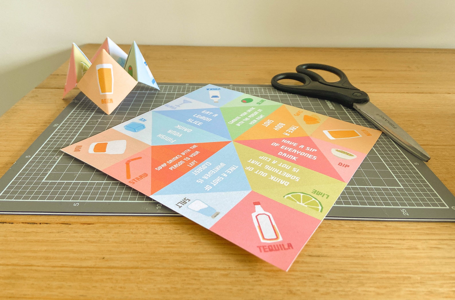 Drinking Game Printable Cootie Catcher Paper Fortune