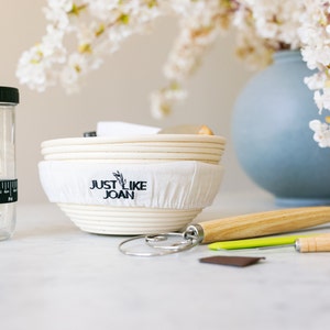 Ultimate Sourdough Bread Baking Supplies Kit, Bread Baking Kit w/ Sourdough Starter Jar & Banneton Bowl Baskets, Sourdough Bread Starter Kit
