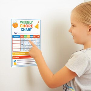 Editable Kids Chore Chart – Cute Weekly Task Tracker – Printable Reward Chart for Children – Instant Download