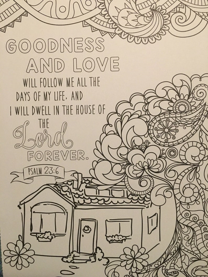 Christian Printable Coloring Pages Instant Download Big Print ...